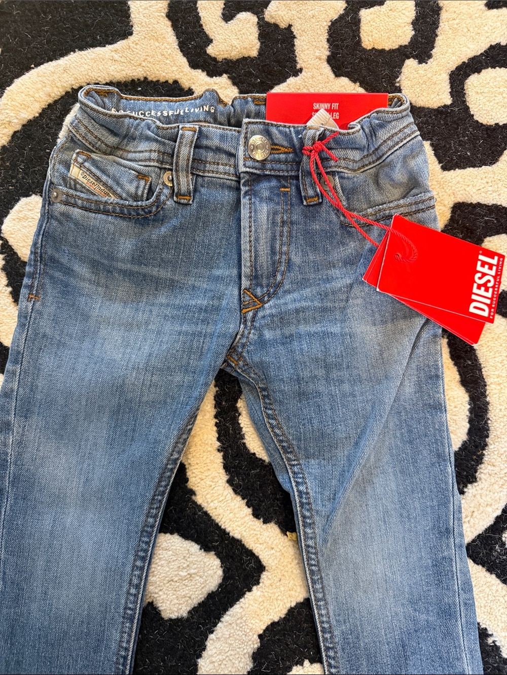 Diesel Toddler Slim Straight Blue Denim Jeans. 24-36m -NWT - Picture 2 of 8